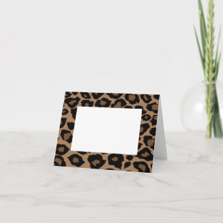 Leopard Border Note-Kaart afdrukken Kaart
