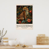 Leopard Botanical Art Print William Morris Style (Keuken)