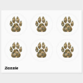 Leopard Botanical Footprint Nature Sticker (Vel)