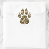 Leopard Botanical Footprint Nature Sticker (Tas)