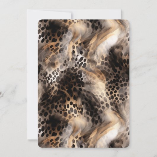 Leopard Bow Animal Print Verjaardag Kaart (Achterkant)