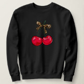 Leopard Bow Cherry Sweatshirt – trendy en leuk (Design voorkant)