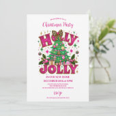 Leopard Bow Holly Jolly-feest Kaart (Staand voorkant)