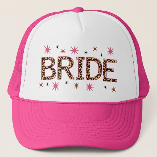 Leopard Bride Trucker Pet (Voorkant)