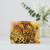 Leopard Briefkaart (Staand voorkant)