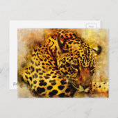 Leopard Briefkaart (Voorkant / Achterkant)