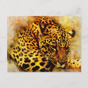 Leopard Briefkaart