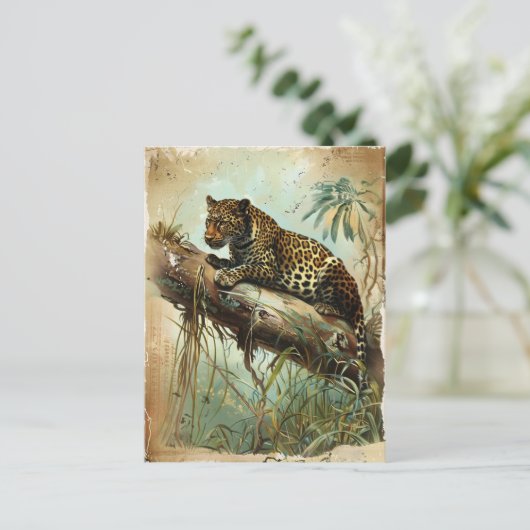 Leopard briefkaart (Staand voorkant)