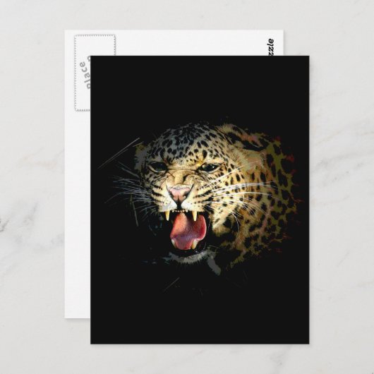 Leopard Briefkaart (Voorkant / Achterkant)