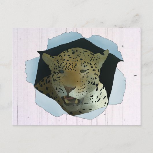 Leopard Briefkaart (Voorkant)