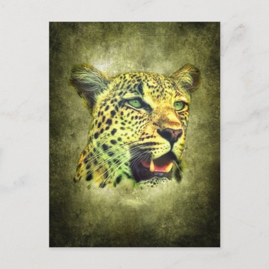 Leopard Briefkaart (Voorkant)
