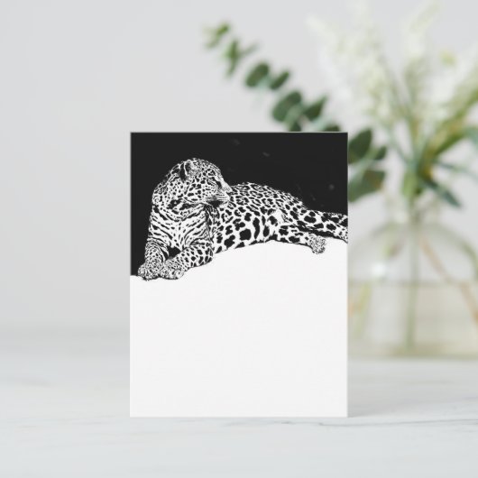 Leopard Briefkaart (Staand voorkant)