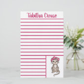 Leopard Briefpapier (Staand voorkant)