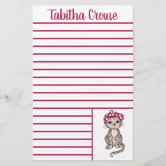 Leopard Briefpapier (Voorkant)
