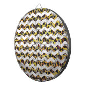 Leopard Brown and Yellow Cevron Print Dartbord (Voorkant Rechts)