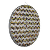 Leopard Brown and Yellow Cevron Print Dartbord (Voorkant Links)