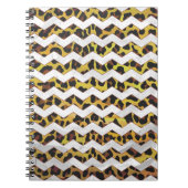 Leopard Brown and Yellow Cevron Print Notitieboek (Voorkant)
