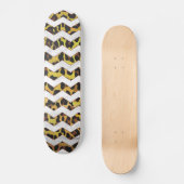 Leopard Brown and Yellow Cevron Print Skateboard (Voorkant)
