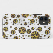 Leopard Brown and Yellow Polka Dot Case-Mate iPhone Case (Achterkant (horizontaal))