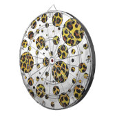 Leopard Brown and Yellow Polka Dot Dartbord (Voorkant Rechts)