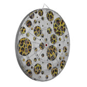 Leopard Brown and Yellow Polka Dot Dartbord (Voorkant Links)