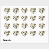 Leopard Brown and Yellow Polka Dot Hart Sticker (Vel)