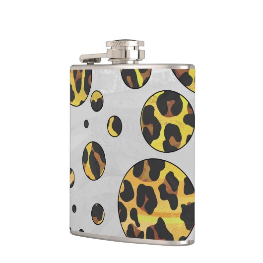 Leopard Brown and Yellow Polka Dot Heupfles (Links)