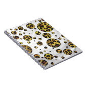 Leopard Brown and Yellow Polka Dot Notitieboek (Rechterzijde)