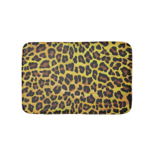 Leopard Brown and Yellow Print Badmat