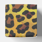 Leopard Brown and Yellow Print Bedankdoosjes (Bovenkant)
