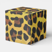 Leopard Brown and Yellow Print Bedankdoosjes (Achterkant)