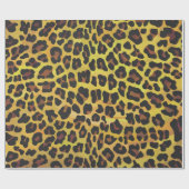 Leopard Brown and Yellow Print Cadeaupapier (Vlak)