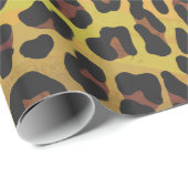 Leopard Brown and Yellow Print Cadeaupapier (Rol Hoek)