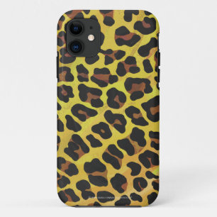 Leopard Brown and Yellow Print iPhone 11 Hoesje
