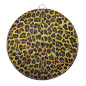 Leopard Brown and Yellow Print Dartbord (Voorkant)