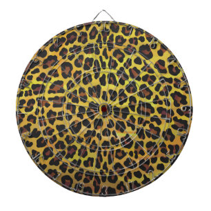 Leopard Brown and Yellow Print Dartbord