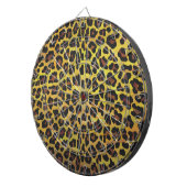 Leopard Brown and Yellow Print Dartbord (Voorkant Rechts)