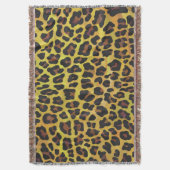 Leopard Brown and Yellow Print Deken (Voorkant Verticaal)