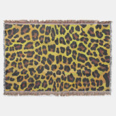 Leopard Brown and Yellow Print Deken (Voorkant)
