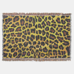 Leopard Brown and Yellow Print Deken