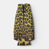 Leopard Brown and Yellow Print Flesjeskoeler (Achterkant)