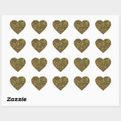 Leopard Brown and Yellow Print Hart Sticker (Vel)