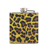 Leopard Brown and Yellow Print Heupfles (Achterkant)