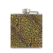 Leopard Brown and Yellow Print Heupfles (Achterkant)