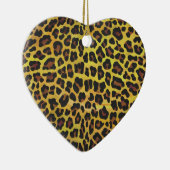 Leopard Brown and Yellow Print Keramisch Ornament (Rechts)