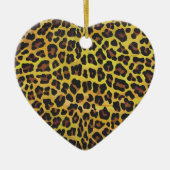 Leopard Brown and Yellow Print Keramisch Ornament (Voorkant)