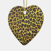 Leopard Brown and Yellow Print Keramisch Ornament (Links)