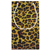 Leopard Brown and Yellow Print Klein Cadeauzakje (Achterkant)