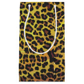 Leopard Brown and Yellow Print Klein Cadeauzakje (Voorkant)