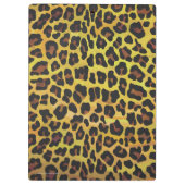 Leopard Brown and Yellow Print Klembord (Achterkant)